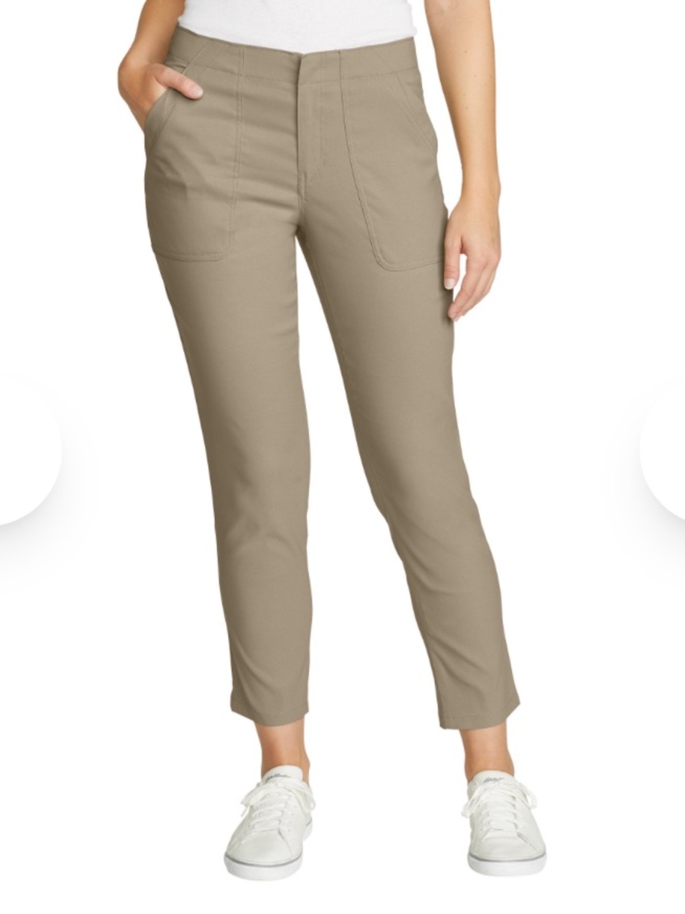 Eddie Bauer Cropped Ankle Pants in Taupe women’s 14